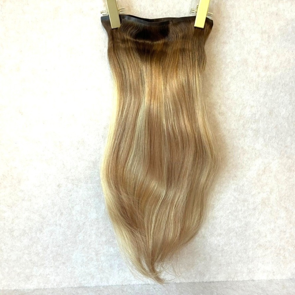 Glam Seamless InvisiClip Rooted Sun Kissed Highlight #9/613 7 Wefts 20" Hair New